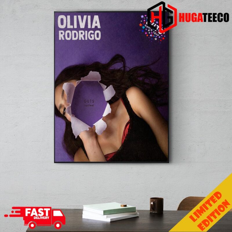 Olivia Rodrigo Guts Spilled Guts World Tour Cover Poster Canvas Hugateeco