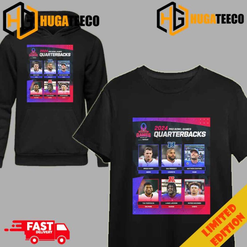 2024 Pro Bowl Games Quarterbacks NFL Orlando 2024 T-Shirt Long Sleeve Hoodie Merchandise