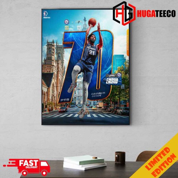70 PTS Career High For Joel Embiid Home Decoration Poster Canvas