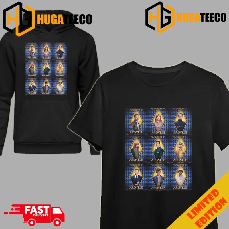 All New Character Posters For Argylle In Theaters On February 2 Merchandise T-Shirt Long Sleeve Hoodie