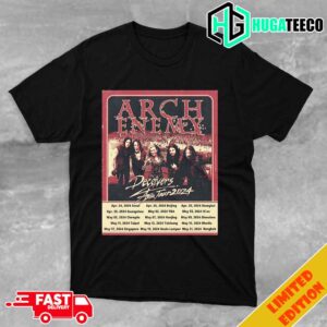 Arch Enemy Deceivers Asia Tour 2024 Tour Schedule Lists China Thailand Taiwan Korea Live Merchandise T-Shirt