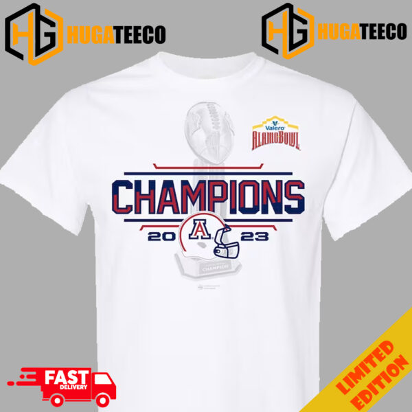 Arizona Wildcats 2023 Alamo Bowl Champions Tropy Fan Gifts T-Shirt Long Sleeve Hoodie