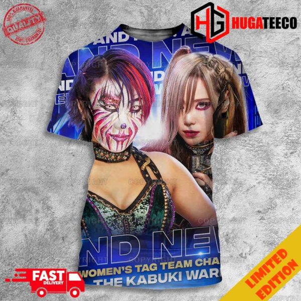 Asuka Kairi Sane And New WWE Women’s Tag Team Champions The Kabuki Warriors Unique 3D T-Shirt