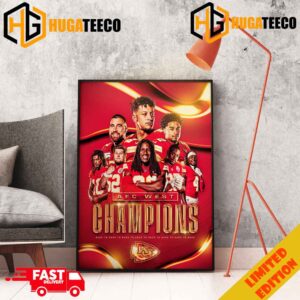 Back 2 Back AFC West Champions Is Kansas City Chiefs NFL Playoffs Merchandise Poster Canvas