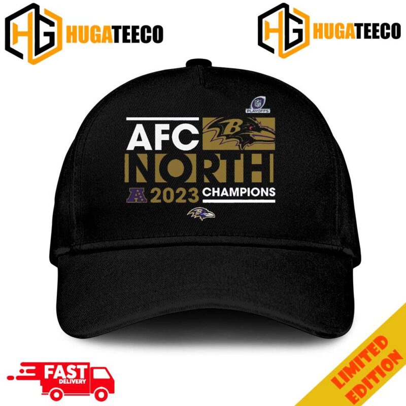 Baltimore Ravens 2023 AFC North Division Champions Conquer Merchandise Hat-Cap