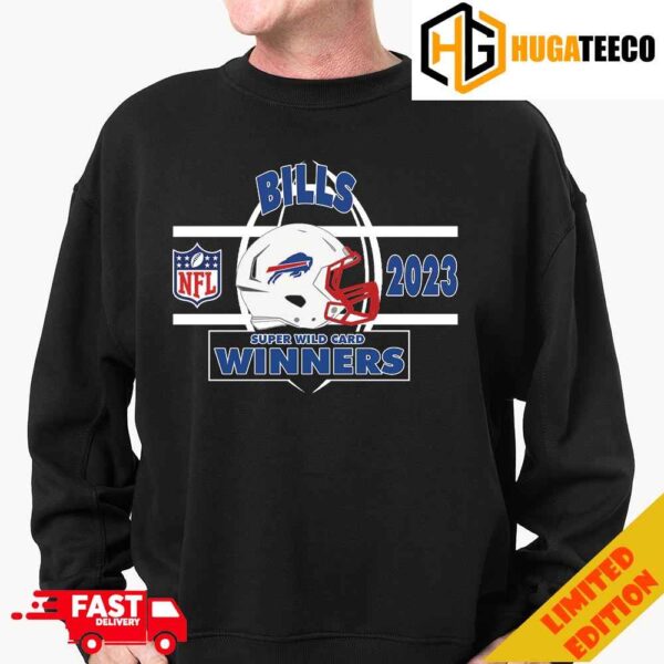 Buffalo Bills AFC Wild Card Champions Season 2023-2024 NFL Divisional Helmet Winners T-Shirt Hoodie Merchandise
