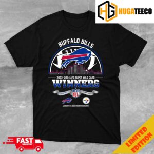 Buffalo Bills Winners Season 2023 2024 AFC Super Wild Card NFL Divisional Skyline January 14 2024 Highmark Stadium T Shirt