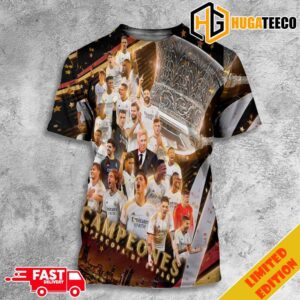 Campeones Supercopa De Espana Real Madrid FC Spanish Super Cup Final Champions Celebrations All Over Print T-Shirt