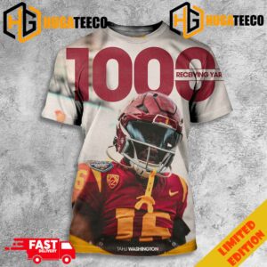 Chef Tahj Washington Just Cooked Up His First 1K Yard Season Congrats USC Trojan Football 3D T-Shirt