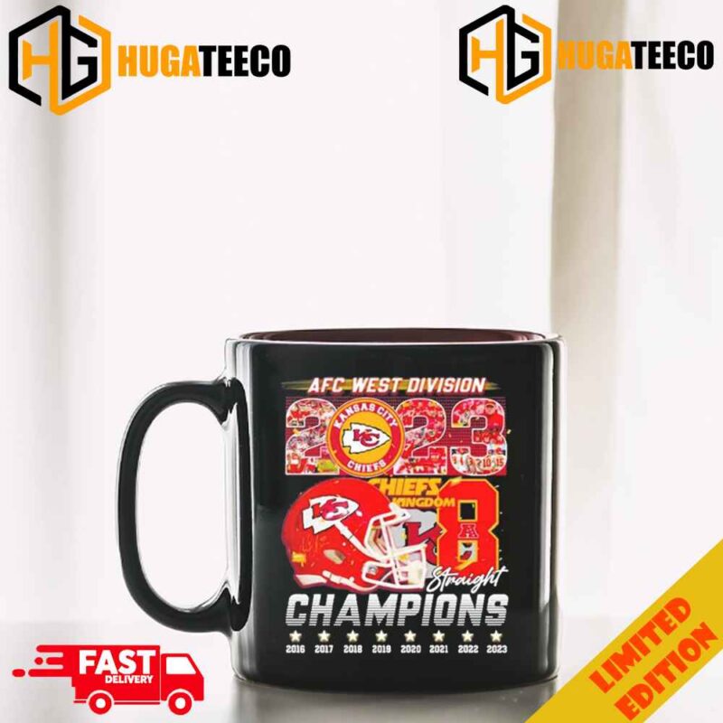 Chiefs Kingdom 8 Straight Kansas City Chiefs AFC West Division Champions Merchandise Ceramic Mug
