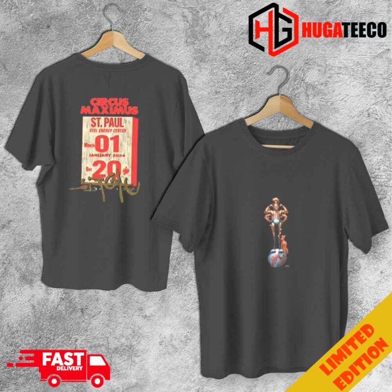 Circus Maximus UTOPIA In St Paul Tee 20 January Tour 2024 Travis Scott Merchandise Unisex T-Shirt