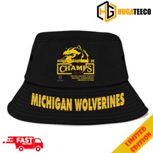 College Football Playoff National Championship Michigan Wolverines Bowl Season 2024 Merchandise Summer Bucket Hat-Cap