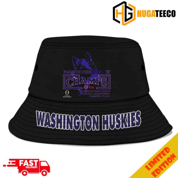 College Football Playoff National Championship Washington Huskies Bowl Season 2024 Merchandise Summer Bucket Hat-Cap