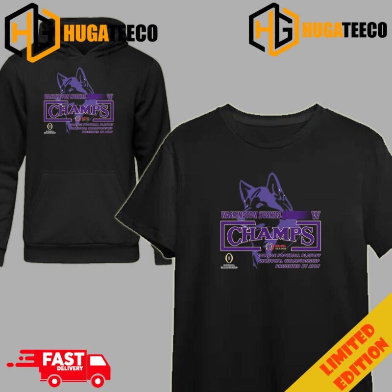 College Football Playoff National Championship Washington Huskies Bowl Season 2024 Merchandise T-Shirt Long Sleeve Hoodie