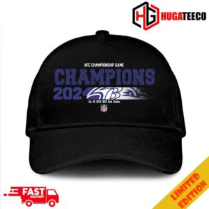 Congratulations Baltimore Ravens Is Champions Of AFC Championship Game Season 2023-2024 At Jan 28 MT Bank Stadium Logo Merchandise Hat-Cap