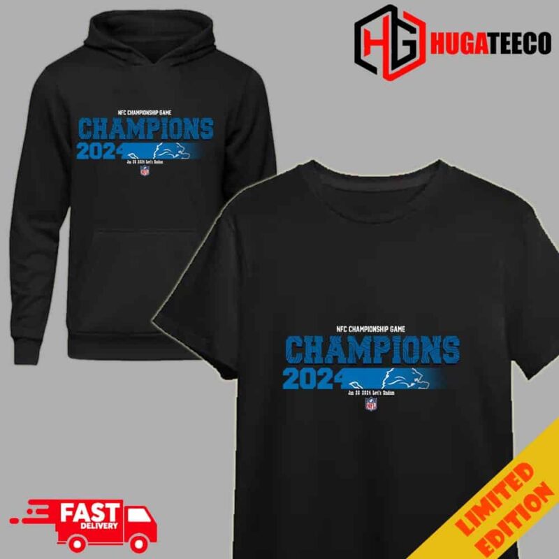Congratulations Detroit Lions Is Champions Of NFC Championship Game Season 2023-2024 At Jan 28 Levi’s Stadium Logo T-Shirt
