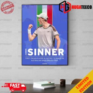 Congratulations Forza Jannik Sinner First Italian Player In History To Reach An Australian Open Singles Final US Open Tennis 2024 Home Decoration Poster Canvas