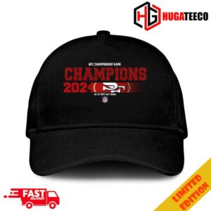 Congratulations San Francisco 49ers Is Champions Of NFC Championship Game Season 2023-2024 At Jan 28 Levi’s Stadium Logo Hat-Cap