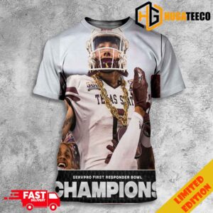 Congratulations Texas State Football Is SERVPRO First Responder Bowl Champions College Football Bowl Season 2023-2024 3D T-Shirt
