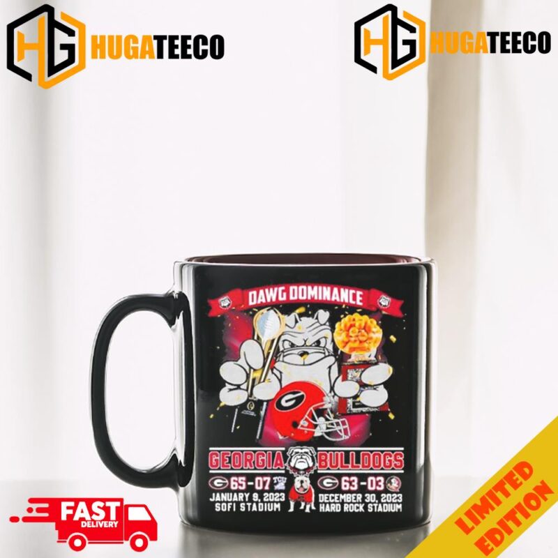 Dawg Dominance Georgia Bulldogs 2023 Capital One Orange Bowl Champions Merchandise Ceramic Mug