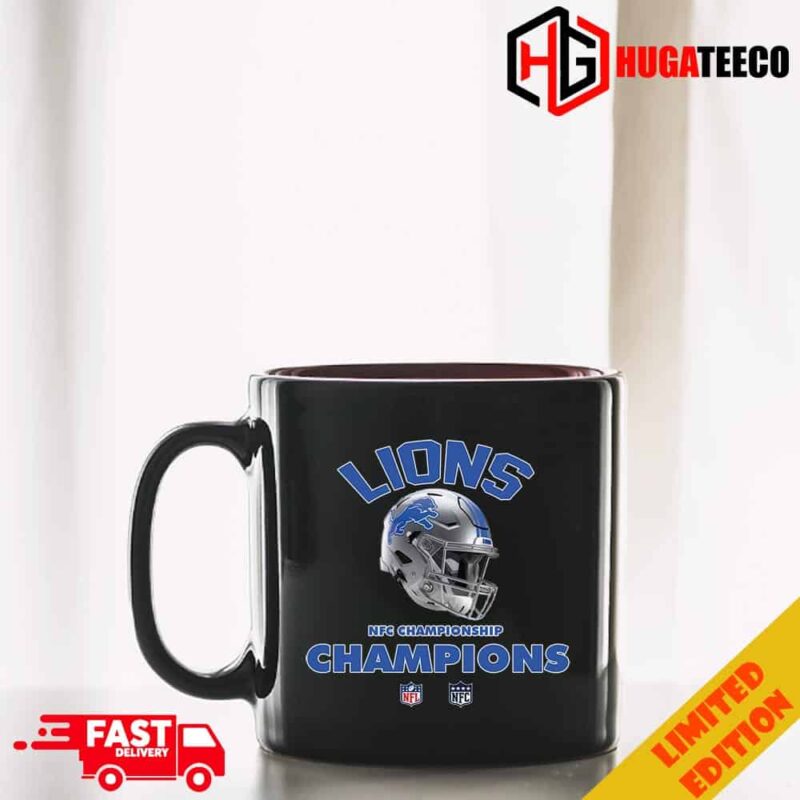Detroit Lions NFC Championship Season 2023-2024 NFL Super Bowl LVII Merchandise Helmet Winners Mug