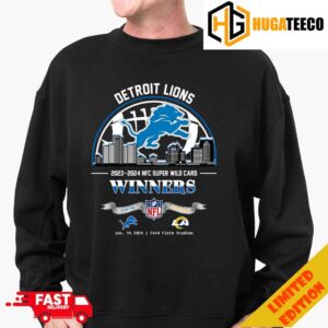 Detroit Lions Winners Season 2023-2024 NFC Super Wild Card NFL Divisional Skyline January 14 2024 Ford Field Stadium T-Shirt Hoodie