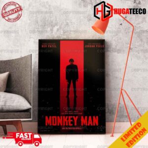 Dev Patel’s Directorial Debut ‘MONKEY MAN’ One Small Ember Can Burn Down Everything Only In Theaters April 5 2024 Home Decoration Poster Canvas