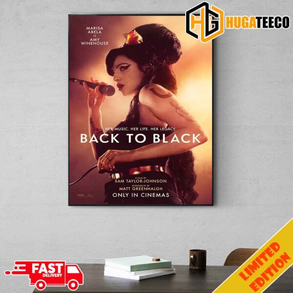 First Poster For Back To Black Starring Marisa Abela Is Amy Winehouse Home Decor Poster Canvas