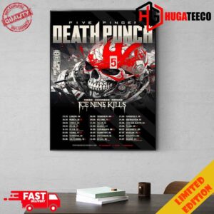 Five Finger Death Punch Announce Summer 2024 UK European Tour With Special Guest Ice Nine Kills Tour Schedule Lists Home Decoration Poster Canvas