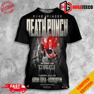 Five Finger Death Punch Announce Summer 2024 UK European Tour With Special Guest Ice Nine Kills Tour Schedule Lists Unique  3D T-Shirt