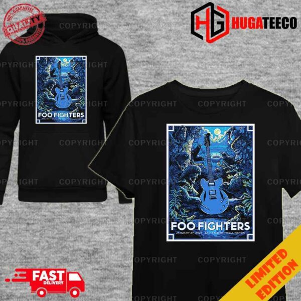 Foo Fighters Wellington Tonight January 27 2024 Sky Stadium Wellington Merchandise Tour Unique T-Shirt Hoodie