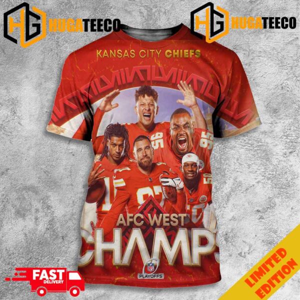 For The 8th Straight Year The Kansas City Chiefs Are AFC West Champions NFL Playoffs 3D T-Shirt