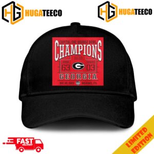 Georgia Bulldogs 2023 Orange Bowl Champions Score Merchandise Hat-Cap