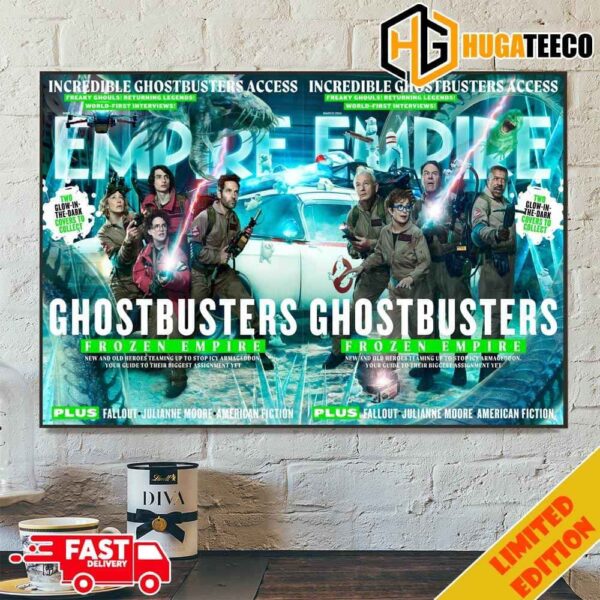 Ghostbusters Frozen Empire Legends Movie New And Old Heroes Teaming Up To Stop Icy Armageddon Empire Magazine Poster Covers Home Decor Poster Canvas