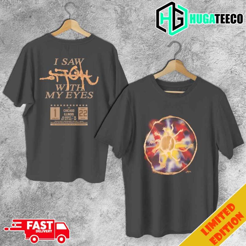 Circus Maximus I Saw UTOPIA With My Eyes Travis Scott Live Tour 2024 At Chicago Illinois 22 January Chicago Tee Merchandise Two Sides Merchandise T-Shirt