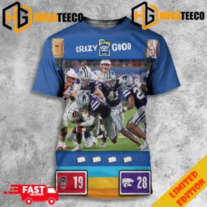 K-State Football Wins The 2023 Pop-Tarts Bowl With 28 Points Congratulations Champions College Football Bowl Games Season 2023-2024 3D T-Shirt