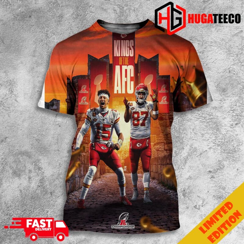 Kansas City Chiefs Kings Of The AFC Super Bowl LVIII Championship Merchandise 3D All Over Print T-Shirt