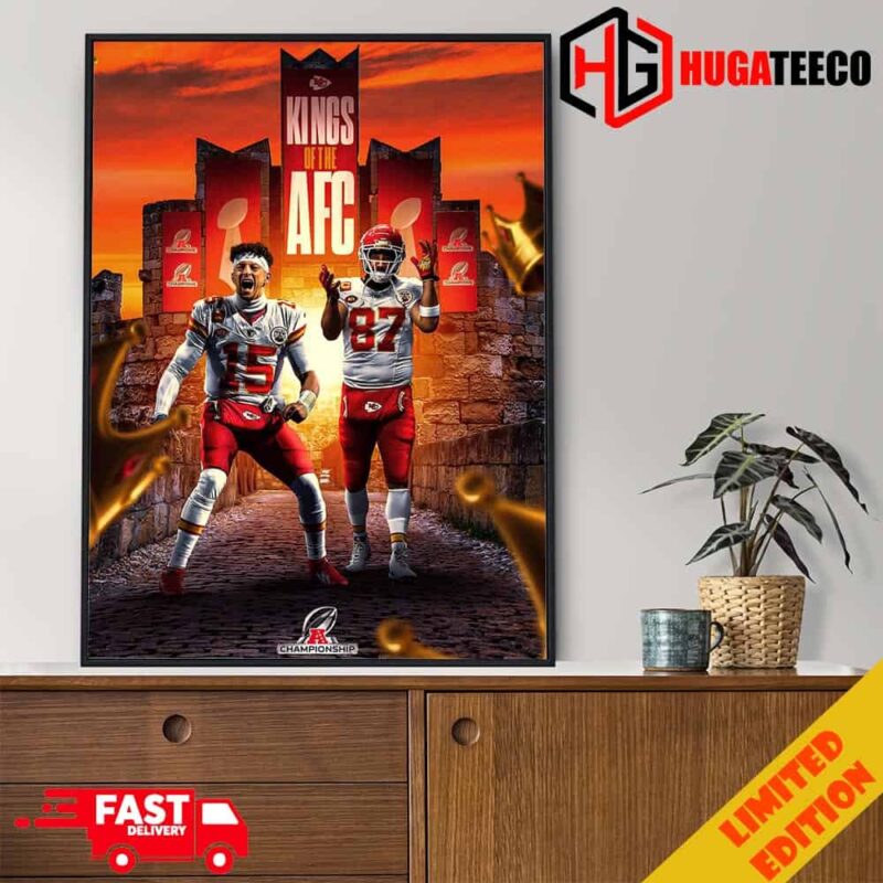 Kansas City Chiefs Kings Of The AFC Super Bowl LVIII Championship Poster Canvas