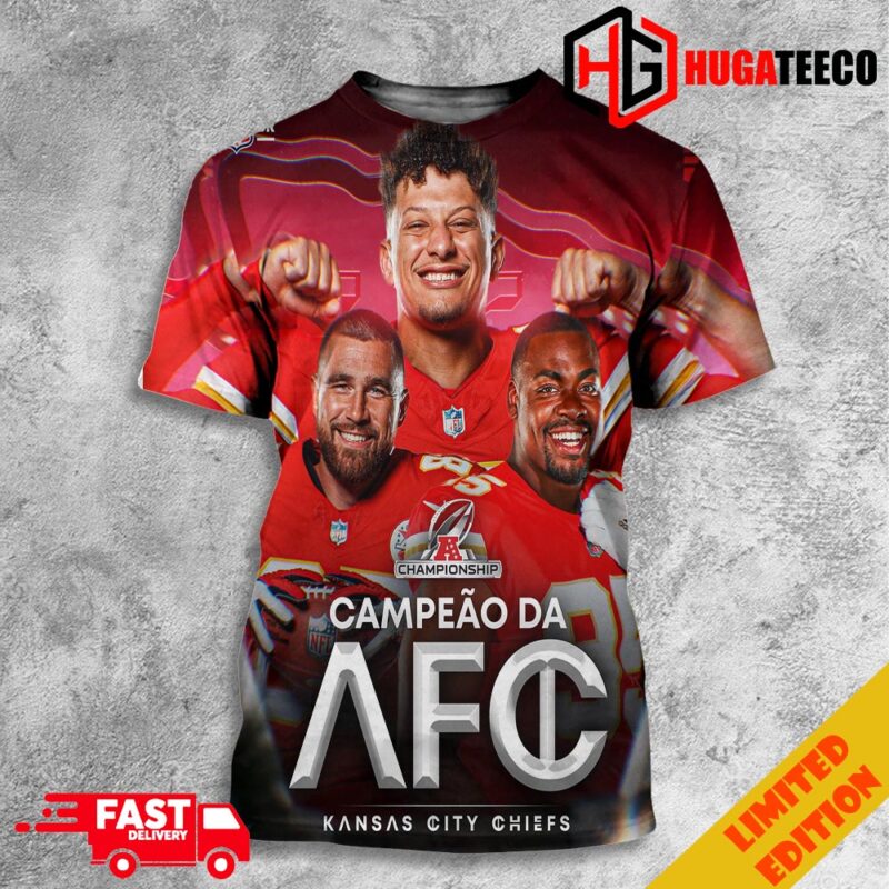 Kansas City Chiefs Leaders Are AFC Champions And Go To Super Bowl LVIII Merchandise 3D All Over Print T-Shirt