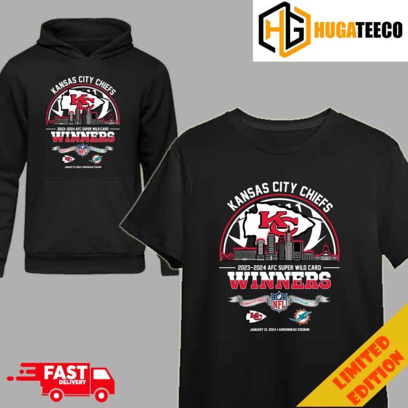Kansas City Chiefs Winners Season 2023-2024 AFC Super Wild Card NFL Divisional Skyline January 13 2024 Arrowhead Stadium T-Shirt Hoodie
