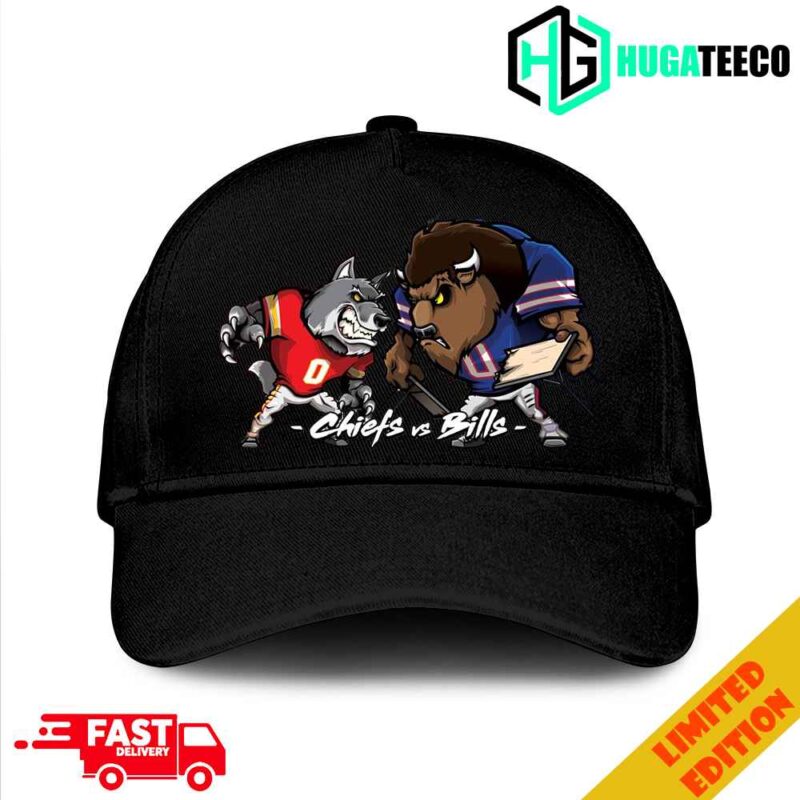 Kansas City Chiefs vs Buffalo Bills AFC Divisional NFL Playoffs Season 2023-2024 Mascot Merchandise Hat-Cap