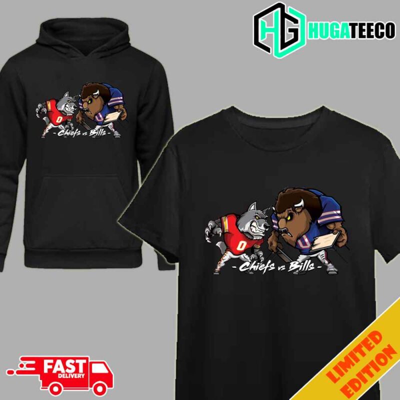 Kansas City Chiefs vs Buffalo Bills AFC Divisional NFL Playoffs Season 2023-2024 Mascot T-Shirt Hoodie