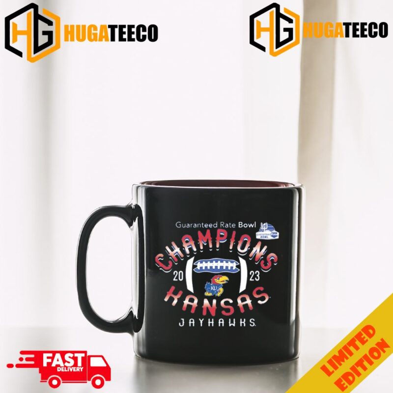 Kansas Jayhawks 2023 Guaranteed Rate Bowl Champions Fan Gifts Ceramic Mug
