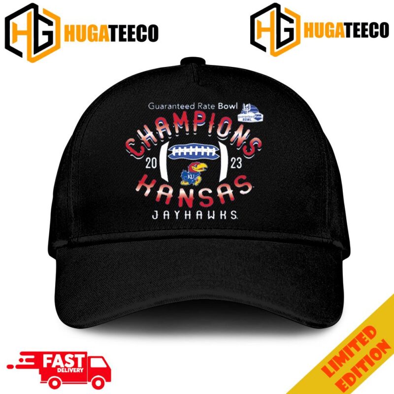 Kansas Jayhawks 2023 Guaranteed Rate Bowl Champions Print Hat-Cap Fan Gifts