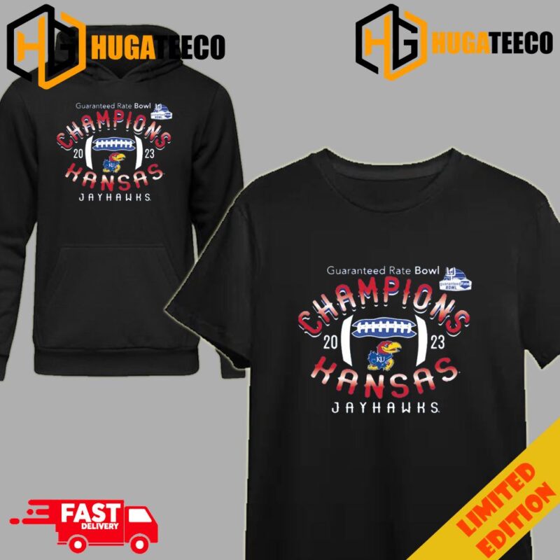 Kansas Jayhawks 2023 Guaranteed Rate Bowl Champions T-Shirt Hoodie Long Sleeve