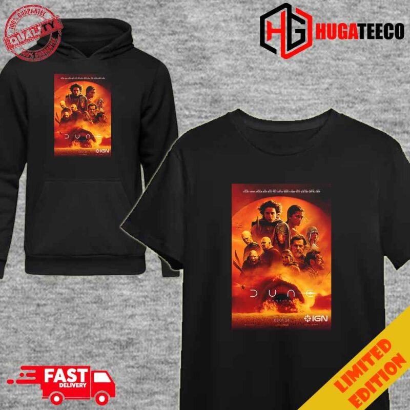 Movie Dune Part Two Of Timothee Chalamet 2024 Unisex T-Shirt Hoodie