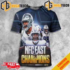 NFC East Champions Dallas Cowboys Congrats NFL 3D T-Shirt