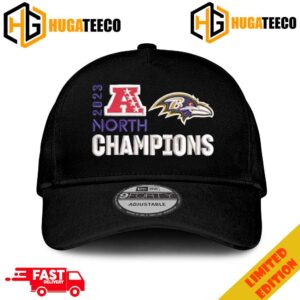 New Era Black Baltimore Ravens 2023 AFC North Division Champions x 9FORTY Merchandise Print Hat-Cap