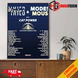 Pixies And Modest Mouse With Cat Power 2024 North American Tour Live Nation Schedule Lists Poster Canvas