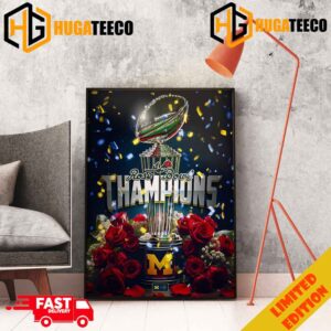 Rose Bowl Champions Are Maize And Blue Congratulations Michigan Wolverines Is Winner Go Blue Poster Merchandise Poster Canvas